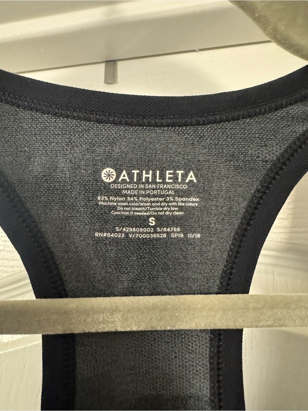 Athleta Black & Dark Gray Camo Racerback Tank - Picture 3 of 9